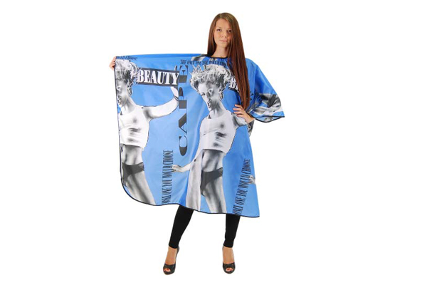 Пеньюар нейлоновый водонепроницаемый Beauty (черно-голубой)