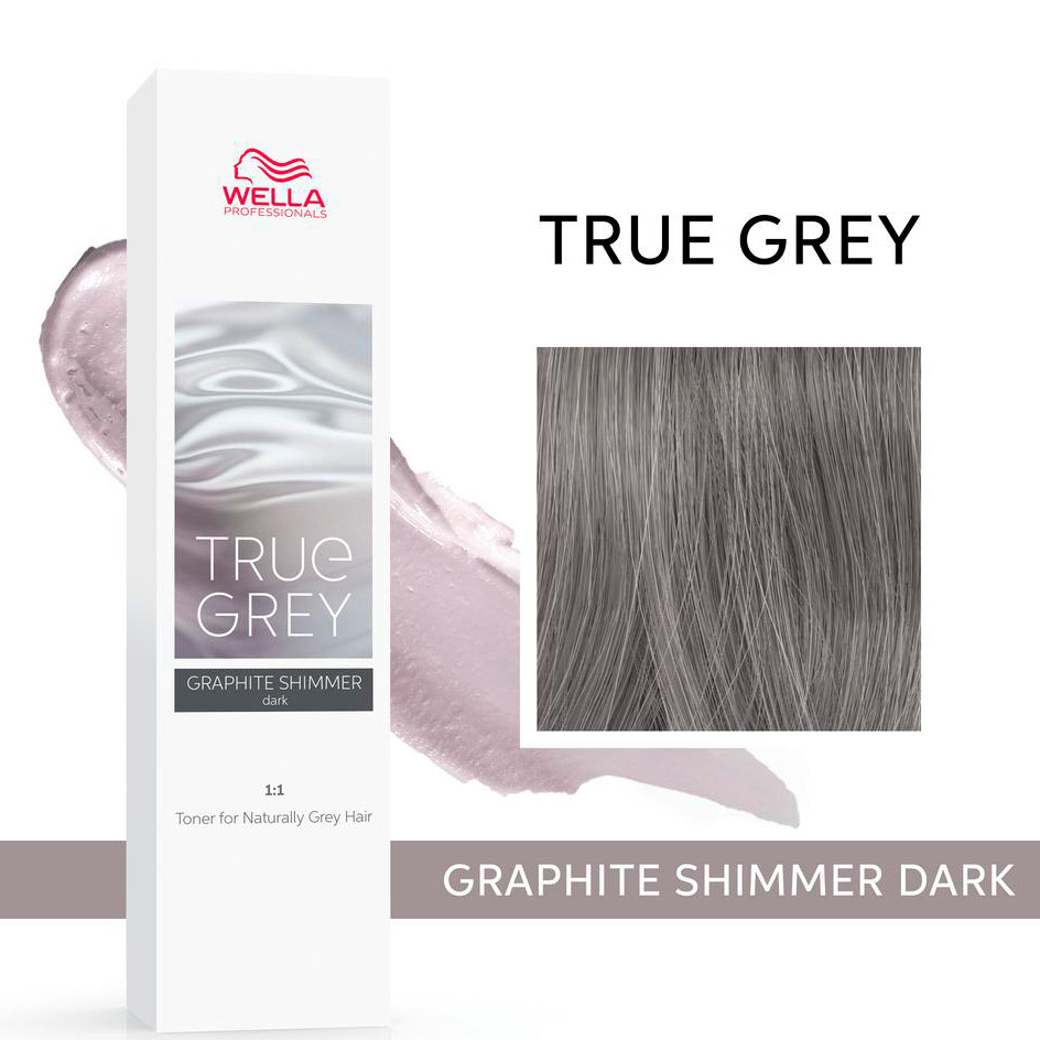 Тонер для натуральных седых волос True Grey. Оттенок Graphite Shimmer Dark