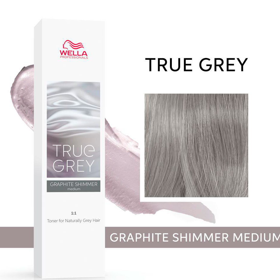 Тонер для натуральных седых волос True Grey. Оттенок Graphite Shimmer Medium 60 мл