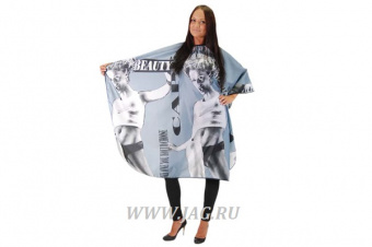 Пеньюар нейлоновый водонепроницаемый Beauty (серо-черный)